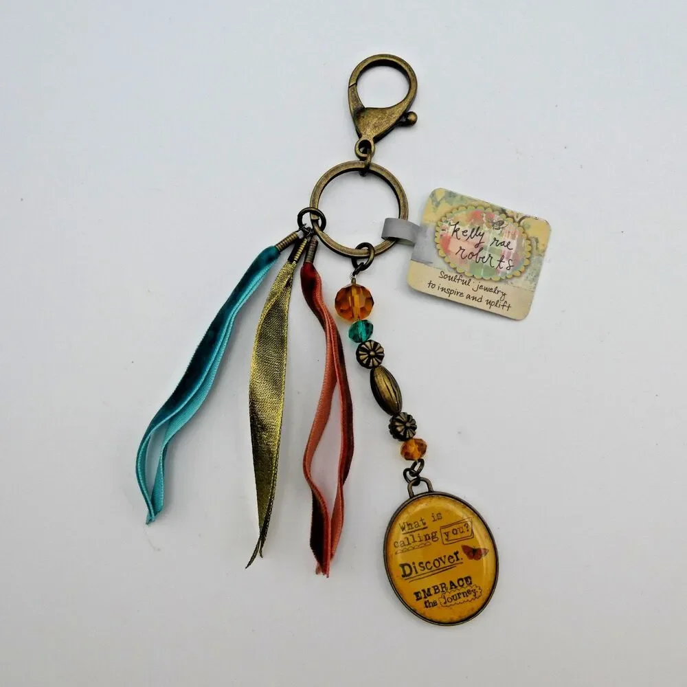 Kelly Rae Roberts / DEMDACO Key Fob Tassel NWT Believe in Possibility